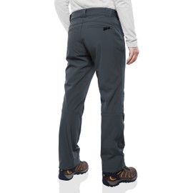 Outdoor Ventures Men's Lite Waterproof Windproof Fleece Lined Warm Hiking Ski Snow Pants Expandable-Waist