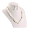 Pearl Necklace Set & Satin Wrist Length Dress Gloves -