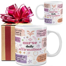 Nurse Appreciation Mug Nurse Daily Affirmation Gifts for Women, Nursing Student Essentials Mug, Nursing School Graduation Gifts, Nurses Week Gifts, Nurse Daily Affirmations for Work Inspirational Gift