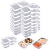 BEANPRECOY 20Pcs Portable Reusable Sauce Container Salad Dressing Container Double