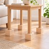 4 Pack Solid Wood Furniture Risers, Square Bed Sofa and
