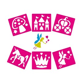 Washable Plastic Stencils - Fairies Themed - 15cm x15cm - Childrens Arts and Crafts