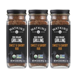 Watkins Organic Grilling Sweet and Savory Rub, 3.6 Oz, 3-Pack