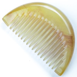 Anti Static fine tooth Natural ox Horn Comb Detangling Massage pocket size mini ox horn beard Comb for curly hair