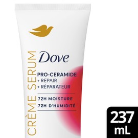 Dove Crème Body Serum Pro-Ceramide + Repair for Rough, Extremely Dry Skin, with Hyaluronic Acid, Niacinamide and Natural Moisturizing Factors, 237mL