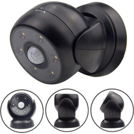 BIGLIGHT Battery Operated Motion Sensor Spotlight, Wireless LED Flood Light Indoor Outdoor, Waterproof Security Lighting, Bright Uplight for Wall Front Door Shed Hallway Bathroom Porch, 200 Lumen