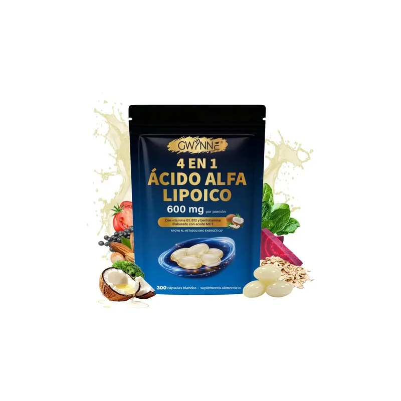 Gwynne Ácido Alfa Lipoico 600mg Suplemento Antioxidant Energía Apoyo Metabolismo