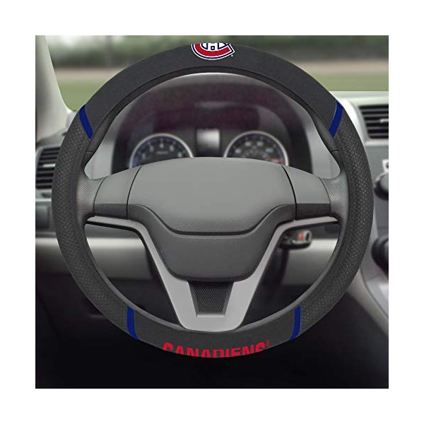 FANMATS 17029 Montreal Canadiens Embroidered Steering Wheel Cover