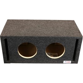 Atrend 8DQV 8” Dual Vented Subwoofer/Speaker Enclosure Made in USA, Gray