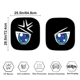 Mumeson Eye Design Windshield Sun Shade Block for Almost Car Keep Cold UV and Heat Reflective Sun Visor Auto Interior Decoration Pink