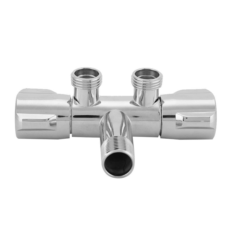 Copper Double Switch Outlet Angle Valve Toilet Bidet Shower Faucet