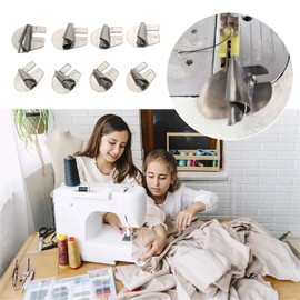 Universal Sewing Rolled Hemmer Foot - Precision Edge Stitcher-Rolled Hemmer Foot - Rolled Hem Hammer Foot for Sewing Machine (7/8/9/10MM(4Pcs))