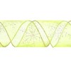 VATIN Spring Moss Organza Sheer Ribbon with Gold Glitter Snowflake