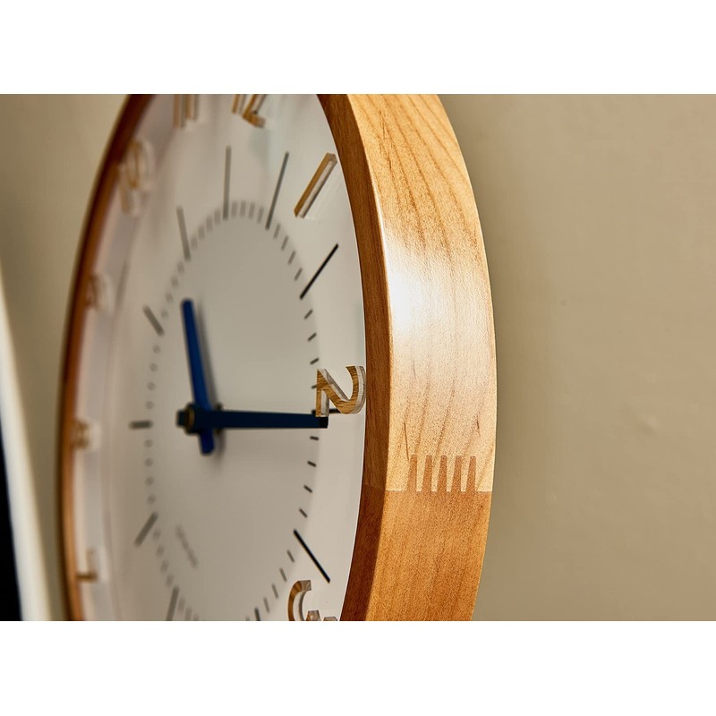 Interform CL-3350BN Wall Clock Radio Clock Oranto Brown 11.8 inches
