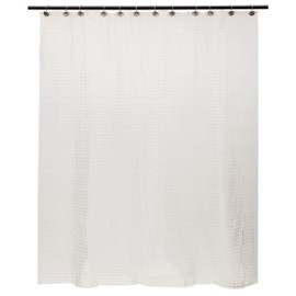 Kenney Medium Weight Mildew-Resistant Embossed PEVA Shower Curtain Liner, 70" W x 72" H, Clear