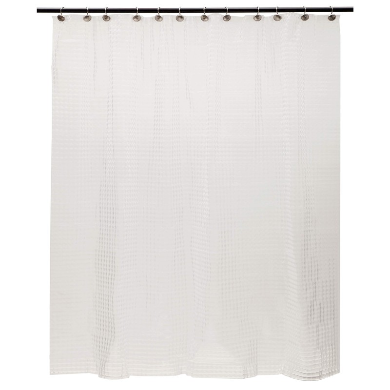 Kenney Medium Weight Mildew-Resistant Embossed PEVA Shower Curtain Liner, 70"