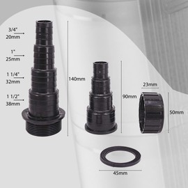 AquaOne CMT-101 Hose Connector 2 Pieces 20/25/32/38 mm I High-Quality Connector for Garden and Swimming Pool I Pond Hose I Pool Hose I Swimming Pool Hose I Hose Adapter I Reduction Connection