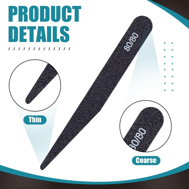 Honoson 20 Pcs Sanding Sticks for Plastic Models Polishing Sticks