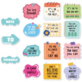 15 Pcs Fridge Magnets Door Decorations Magnetic - Mental Health Self Reminder Refrigerator Magnets, Emotional Support Magnets Decor for Whiteboard Locker Magnetic Surface, Encouragement Gifts