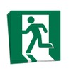 Emergency Exit Weatherproof Stickers 3.9 x 3.9 inches (100 x