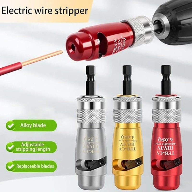 Tsudoku Electric Wire Stripper Electrician Tool Set,Portable Wire Nuts Twister