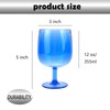 yongzhenlite Set of 6 Acrylic Wine Goblets,12 oz plastic Wine