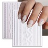 IDDFEVE 24 Sheets Aurora Nail Art Stickers Self-Adhesive Pegatinas Uñas