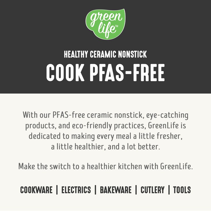 GreenLife 16 Piece Nonstick Cookware Set, Soft Grip Non-Toxic PFAS-Free