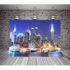 MME New York City Backdrop Manhattan Night Scene Skyscraper Urban