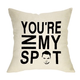 Pycat You're in My SPOT Throw Pillow Cover 18 x 18 for Couch Engagement Present Housewarming Gift Wedding Decorations Home Décor Decorative Pillowcase Cotton Linen Cushion Case for Sofa