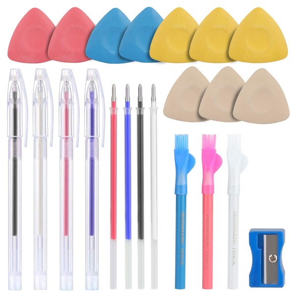 CampTek Tailors Chalk & Fabric Markers for Quilting - 10PCS