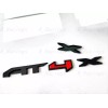 GMC 1PC Gloss Black Red Rear Tailgate AT4X OVERLAY Emblems