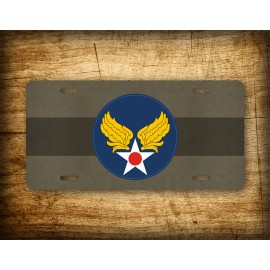 SignsAndTagsOnline.com Army Air Corps WW2 Vintage License Plate Wings & Star World War II Roundel Tag