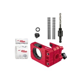 Milwaukee 49-22-4073 Polycarbonate 1-3/8" - 1-3/4" Door Lock and Deadbolt Installation Kit with Included Hole Saw, Auto-Centering Guide and Non-Slip Clamp (Drill / Driver Not Included)