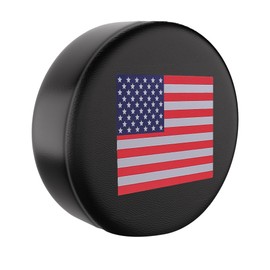 Moonet Spare Tire Cover Fit Trailer, RV, SUV, Truck, Tough Tire Wheel Soft Cover, American Flag Pattern Waterproof PVC Faux Leather Tire Cover(for Tire Diameter 30-32 inch)