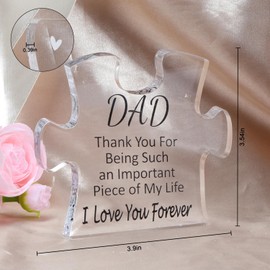 Gifts for Dad from Daughter,Dad Acrylic Puzzle Plaque,Dad Birthday Gift,thanksgiving,Christmas Gifts for Dad,Father Gifts from Son