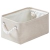 Mangata Foldable Storage Basket with Rope Handles, Fabric Storage Box