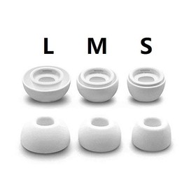 JNSA Replacement Ear Tips Compatible with AirPods Pro,Compatible with AirPods Pro Covers Compatible with AirPods Pro Earbuds Tips Ear Gels, S/M/L 3 Size 3 Pairs, Silicone Eartips, White