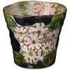 Mino Ware 131-1514 Chuhai Flower (Black)