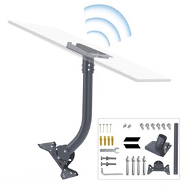 Starlink Gen3 Mounting Kit, Adjustable Starlink Bracket Set Elbow Pipe, Mounting Kit with Starlink Pipe Adapter, Starlink Pole Mount, Starlink Wall Mount,for Starlink Devices(Gray)