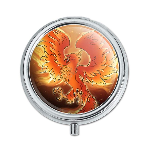 Phoenix Rising from The Flames Pill Case Trinket Gift Box