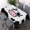 Walmsco Tablecloth Black White Cow Decor For Dining Room Kitchen