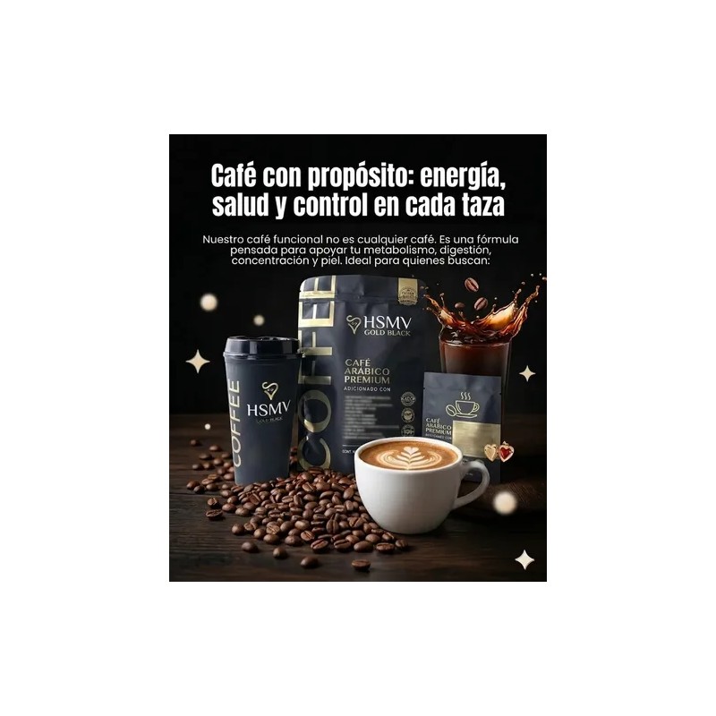 Café Hsmvcon 17 Ingredientes Mct Probióticos Colágeno Y Más