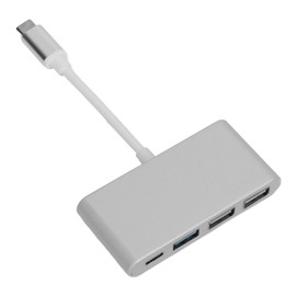Type C to USB Hub Aluminum 3 Ports USB 2.0 3.0 Hub for Mouse Keyboard USB Interface Device