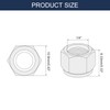 sourcing map 20Pcs 1/4"-28 Nylon Insert Hex Lock Nuts, Carbon