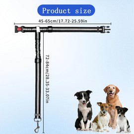 Daryunk Dog Car Seat Belt, Adjustable Dog Car Harness with Safety Buckle, Suitable for Different Sizes, Black