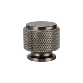 Yagman 10 Pack Knurled Kitchen Cabinet Knobs Antique Bronze Round Dresser Knob Modern Drawer Hardware Cupboard Handles Furniture Knobs for Bathroom Single Hole Knobs for Wardrobe GH-ABZ-K10