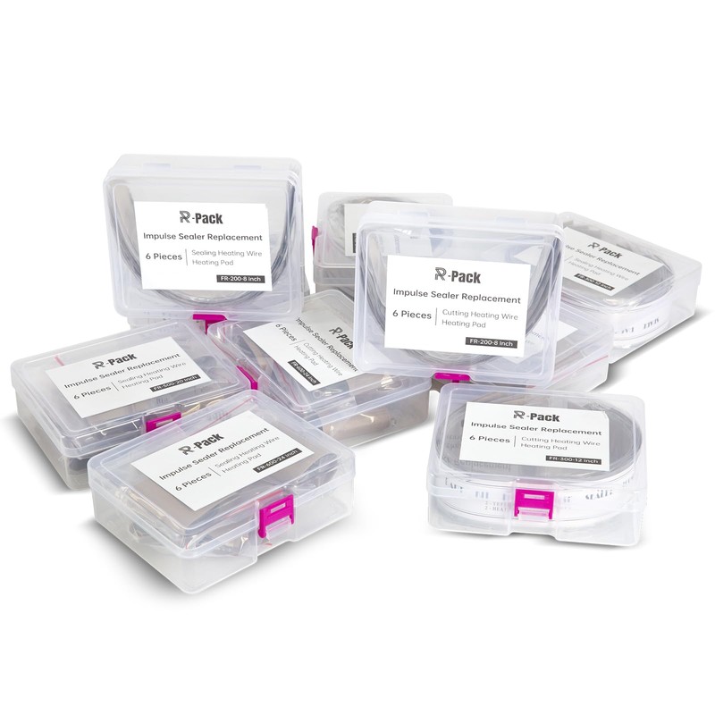 R-PACK Impulse Sealer Heat Wire Element Strip - 16in heated