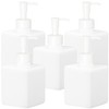 Youngever 6 Pcs Plastic Pump Bottles White Refillable Plastic Pump