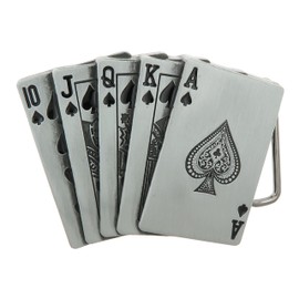 Yippo Accessories Royal Straight Flush Spades Belt Buckle